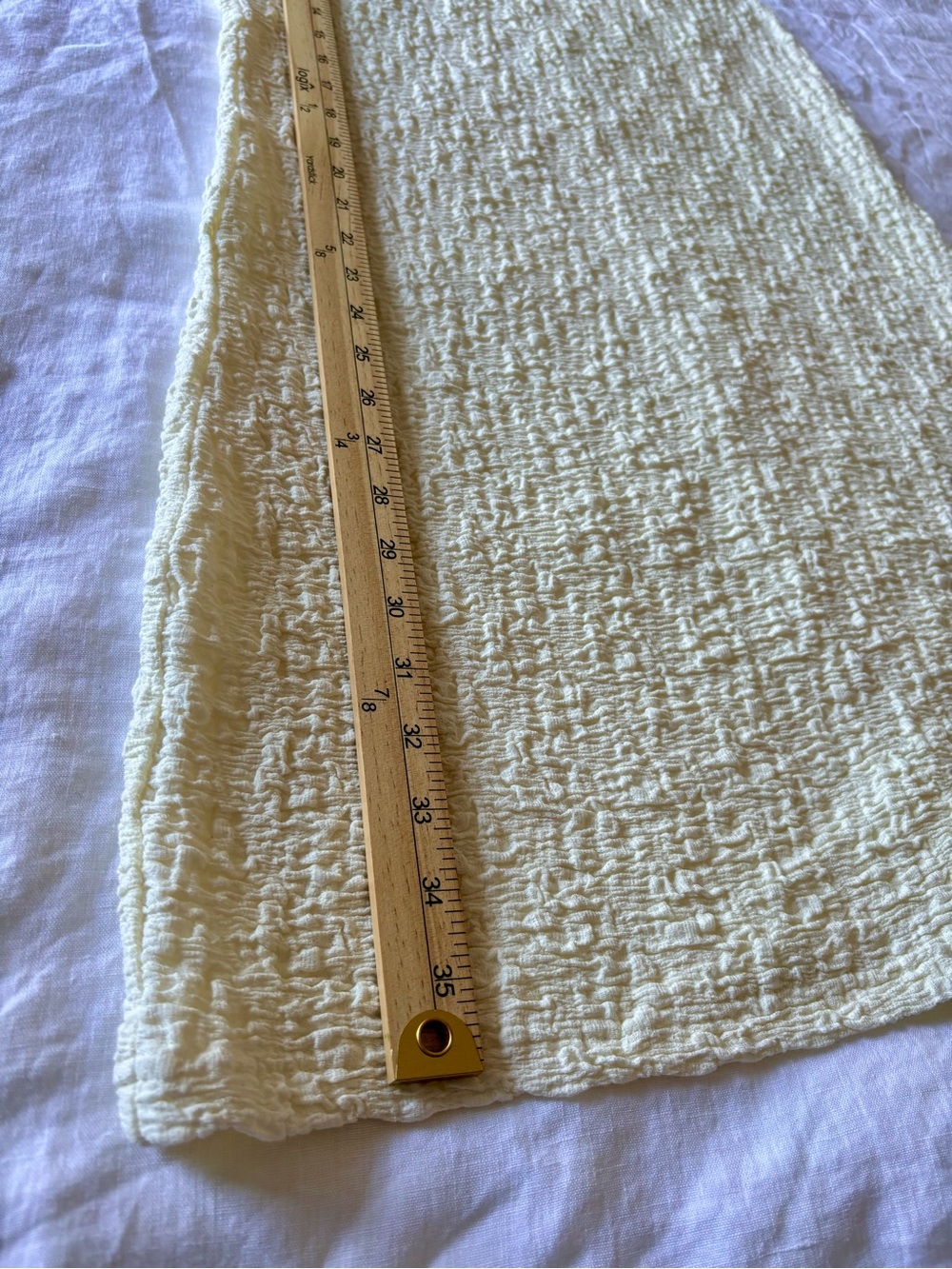NWT Thread & Supply Cream Crinkle Textured Midi Dress XL - Picture 7 of 11